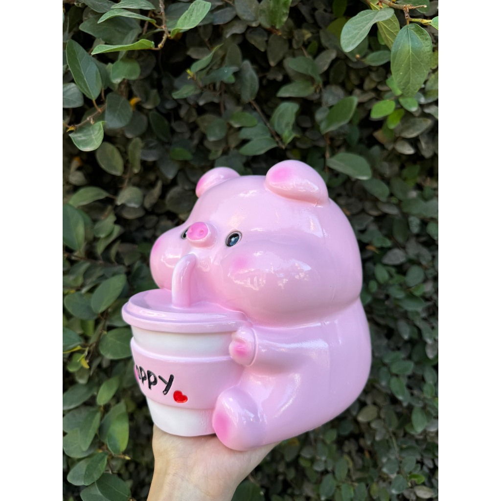 Heo đất Maison Heo uống Trà Sữa