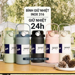 Bình Giữ Nhiệt BOSS Inox 316 Cao Cấp 1000ml/1200ml/2000ml Giữ Nóng Lạnh 24H, Chống Rò Rỉ, Hot Trend