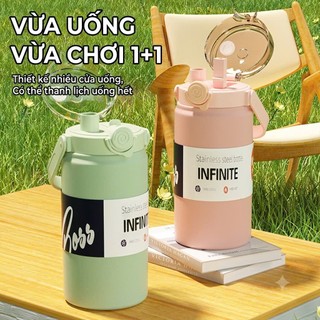 Bình Giữ Nhiệt BOSS Inox 316 Cao Cấp 1000ml/1200ml/2000ml Giữ Nóng Lạnh 24H, Chống Rò Rỉ, Hot Trend