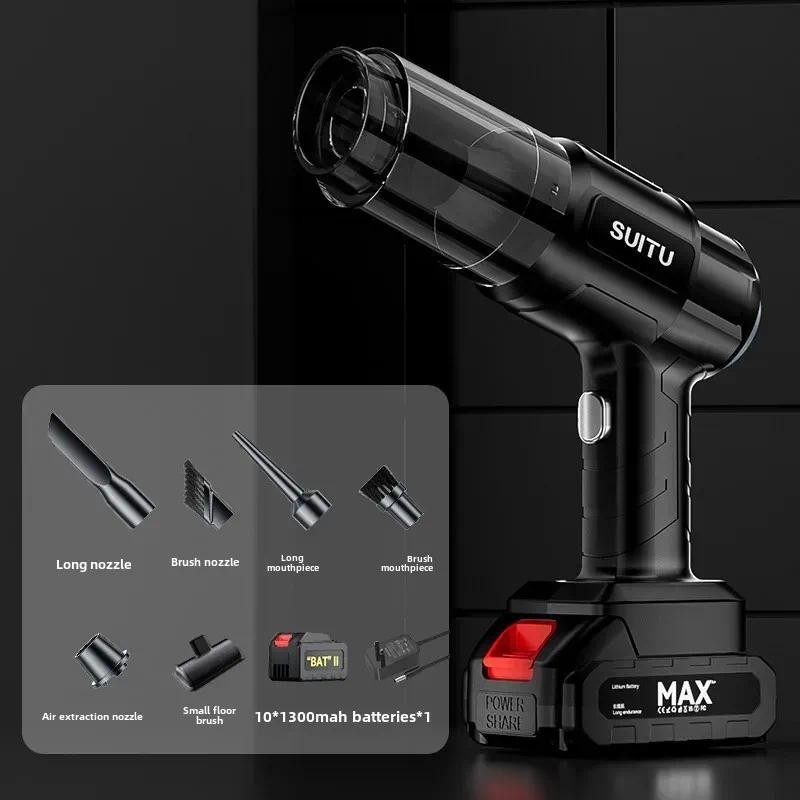 Máy hút bụi cầm tay, Công suất Lớn, Lực Hút 128.000 Pa, Chân Pin Phổ Thông 4cm Tiện Lợi, Dễ Dùng