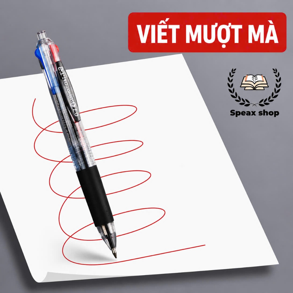 Set 6 Bút Bi 4 Màu M&G ABP80371 Ngòi 0.7mm - Viết Êm, Nét Đều, Học Tập & Văn Phòng