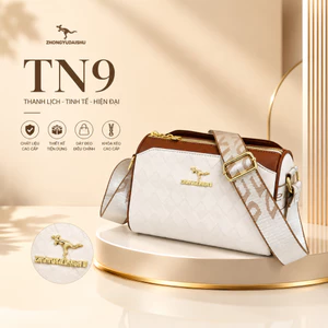 Túi Đeo Chéo Nữ TN19 Da PU Cao Cấp Phối Màu Đen Nâu, Túi Đeo Vai Thời Trang Hàn Quốc Dây Bản To Sang Trọng