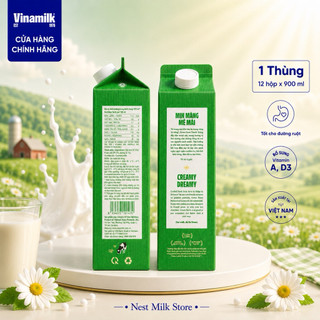 [Chỉ Giao HCM] Sữa Tươi Thanh Trùng Vinamilk Green Farm Rất Ít Đường 900ml - Thùng 12 Hộp