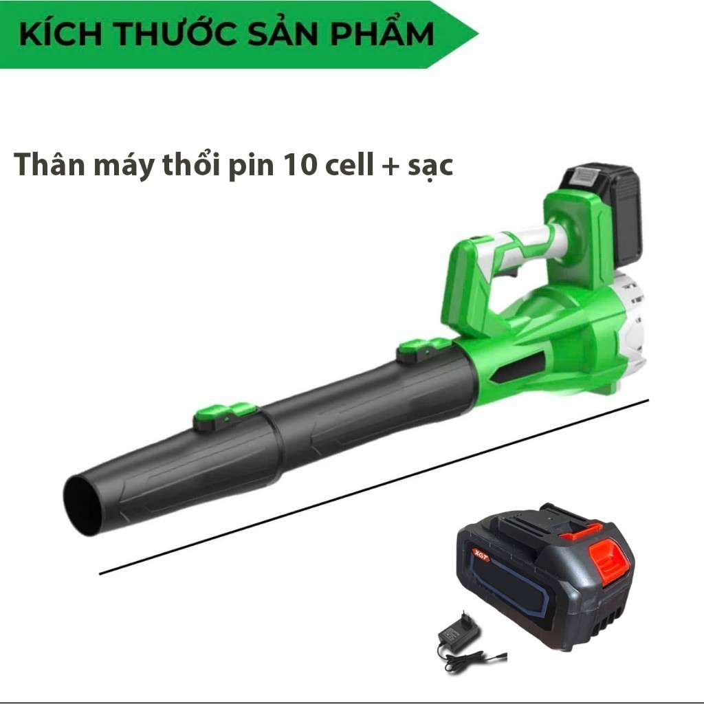 Máy Thổi Bụi Công Nghiệp Công Suất 3800W, Máy Thổi Bụi Dùng Chân Pin Phổ Thông M21, Động Cơ Lõi Đồng Không Chổi Than