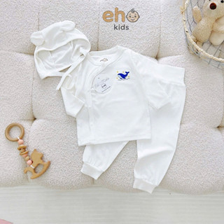 Eho Kids giới thiệu set đồ 3 chi tiết cho bé yêu: quần cạp cao và mũ đội đầu cùng tông màu.