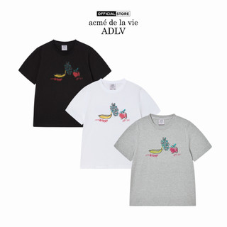 Áo thun ADLV JMB WOMAN FRUIT dáng Classic màu Đen/Muối tiêu/Trắng - Hàng chính hãng