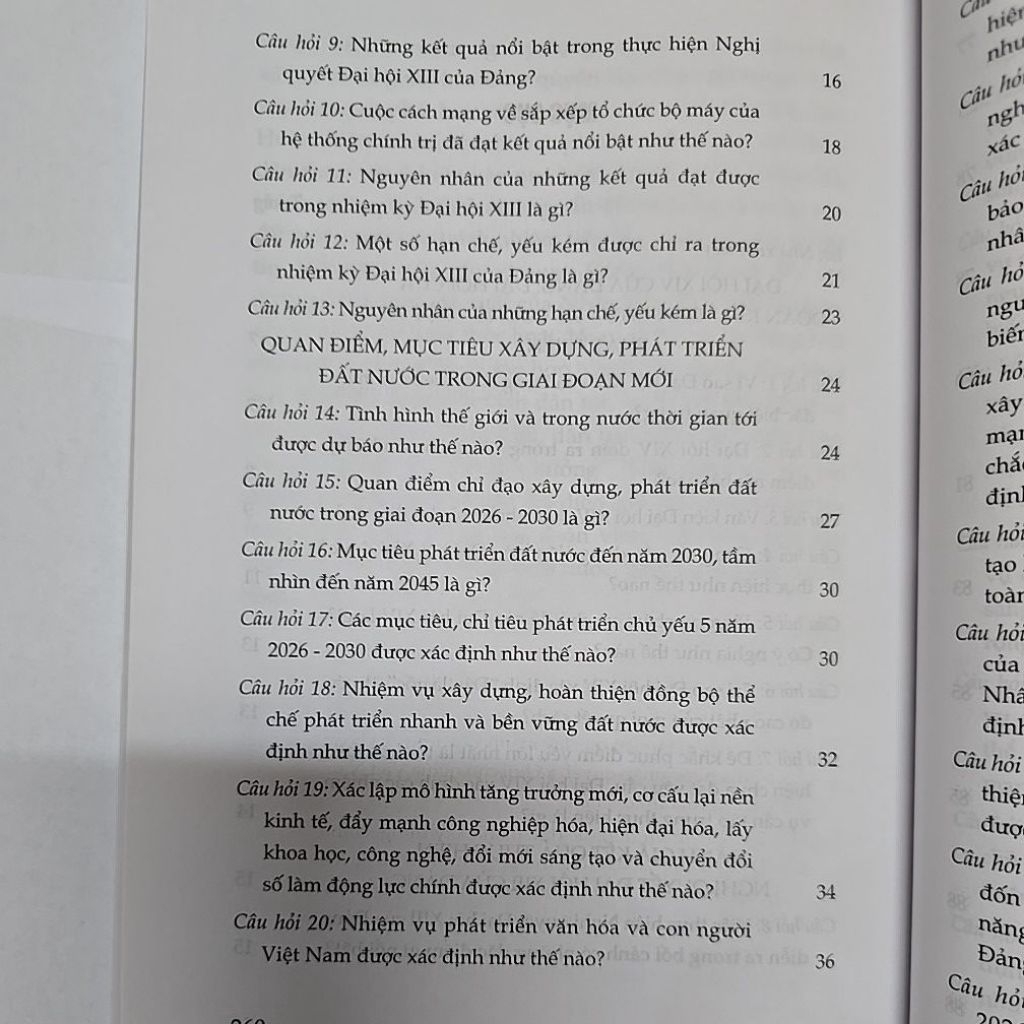 Sách - Những nội dung cơ bản trong văn kiện Đại hội Đại biểu toàn quốc lần thứ XIV của Đảng hỏi và đáp