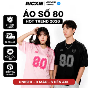 Áo Số 80 Unisex Basic Form Rộng Nam Nữ Hot Trend Ricxie