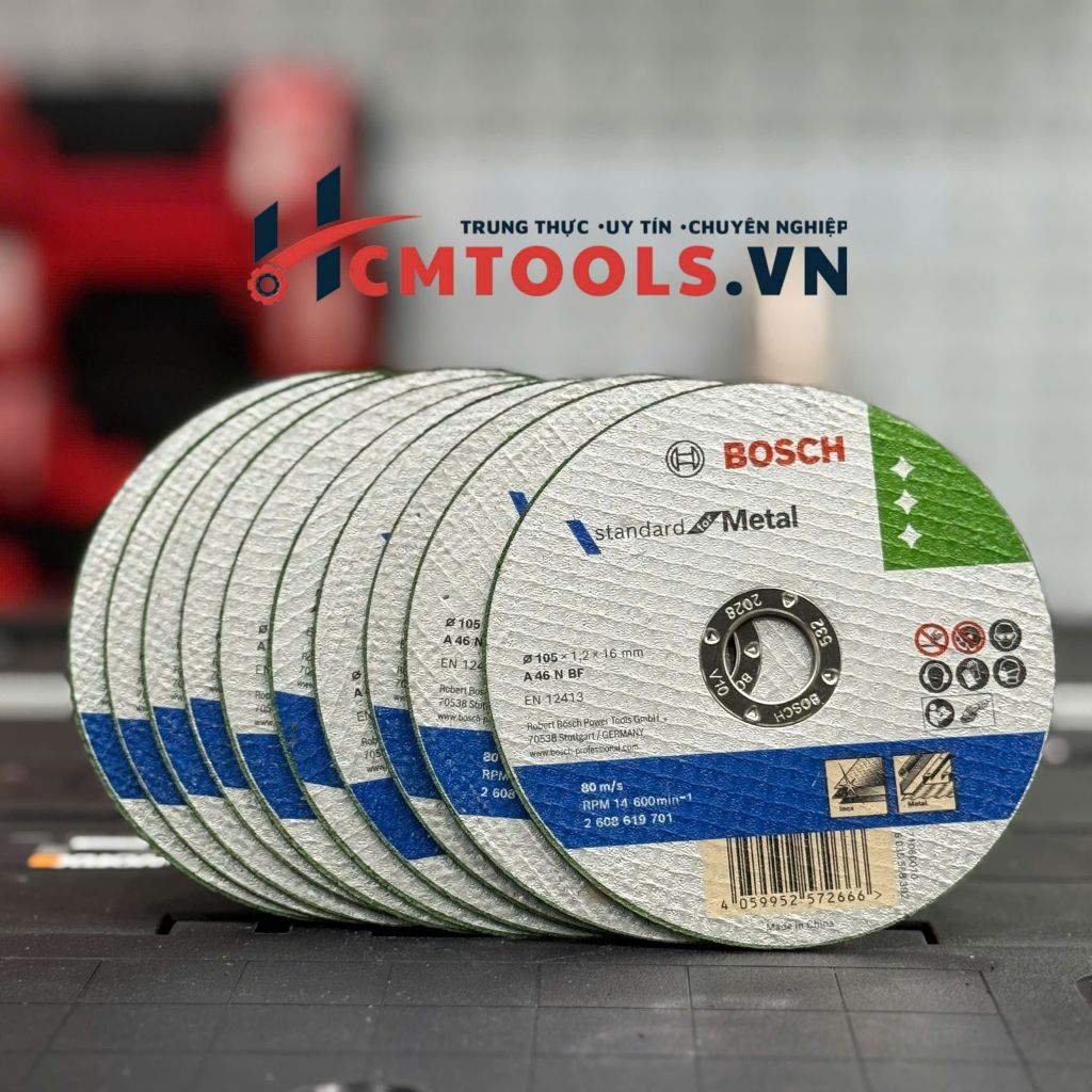 Đá Cắt Bosch 2608619701 Standard for Metal 105x1.2x16mm Chính Hãng
