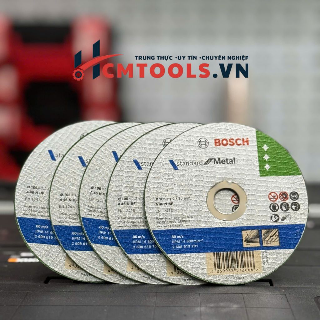 Đá Cắt Bosch 2608619701 Standard for Metal 105x1.2x16mm Chính Hãng