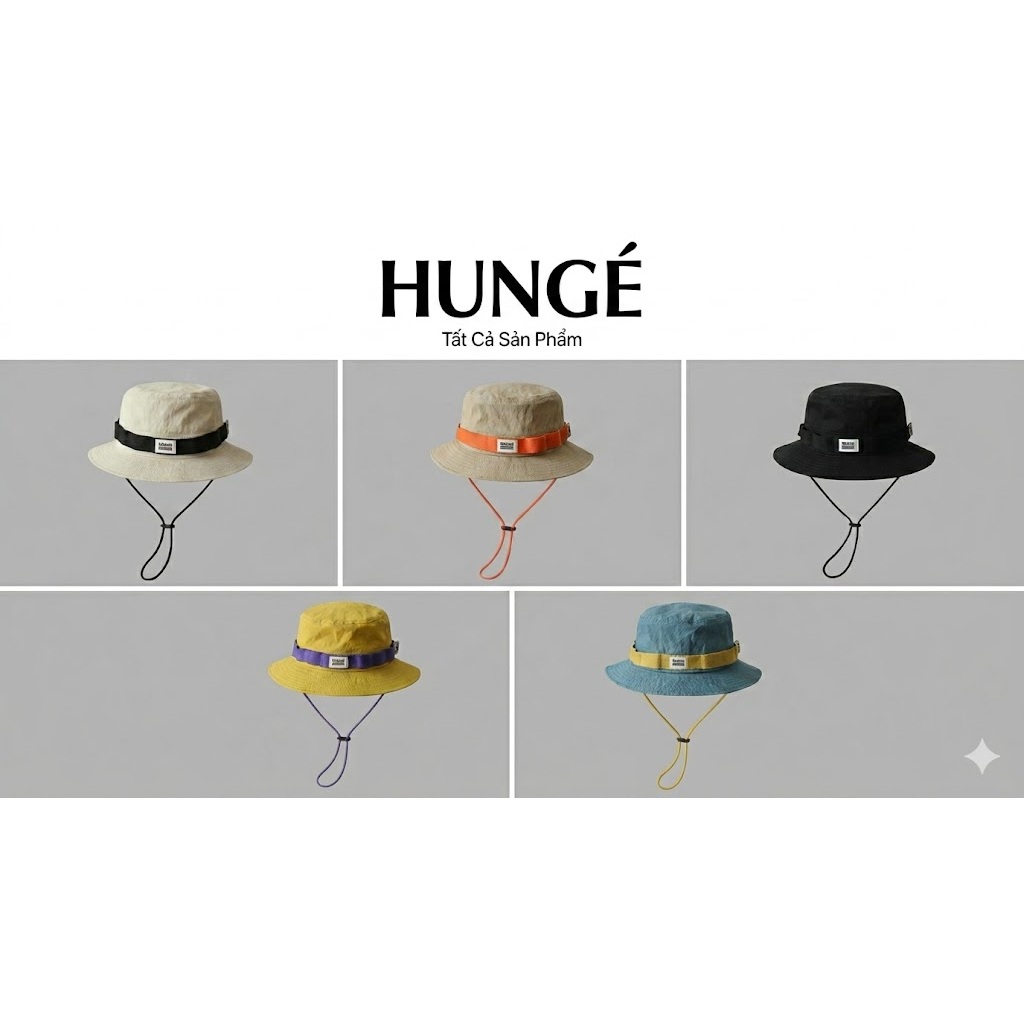 Mũ bucket, Mũ tai bèo camping NGSHE Nam nữ Unisex chống nắng Phong cách Hàn Quốc