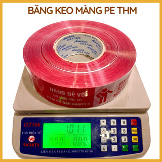 Băng Keo Hàng Dễ Vỡ Fragile Vàng Đen, Đỏ Trắng 4.8cm 200ya 300ya 600ya Băng Keo Cảnh Báo 4 in1 chữ in Nổi Bật rõ nét THM