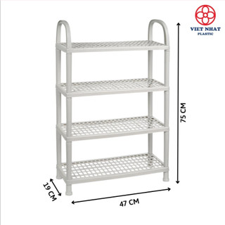 Kệ Để Giày Dép 3 Tầng, 4 Tầng Nhựa Việt Nhật Kệ Để Đồ Đa Năng, Đựng Giày Dép Việt Nhật Plastic