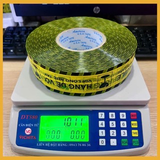 Băng Keo Hàng Dễ Vỡ Fragile Vàng Đen, Đỏ Trắng 4.8cm 200ya 300ya 600ya Băng Keo Cảnh Báo 4 in1 chữ in Nổi Bật rõ nét THM