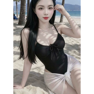 QCL1 Bikini 1 mảnh/Bodysuits viền ren buộc nơ ngực siêu viral,đẹp xuất sắc