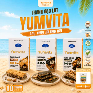 Thanh Gạo Lứt Dinh Dưỡng 3 Vị Chà Bông/ Rong biển/Bánh Kẹp Rong Biển Yumvita - 200gr