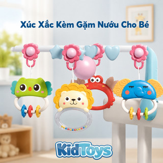 Đồ chơi treo nôi cũi KidToys có nhạc kèm điều khiển – xoay 360 gặm nướu cho bé sơ sinh