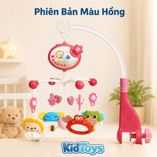 Đồ chơi treo nôi cũi KidToys có nhạc kèm điều khiển – xoay 360 gặm nướu cho bé sơ sinh