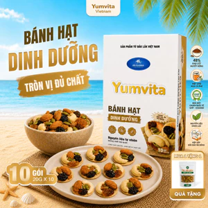 Bánh Hạt Dinh Dưỡng Yumvita - 200gr Kết hợp 5 loại hạt và trái cây đến từ Đắk Lắk