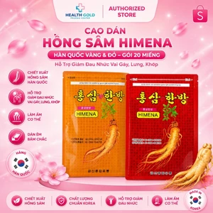 Cao Dán Hồng Sâm Himena Hàn Quốc Vàng & Đỏ 20 Miếng – Hỗ Trợ Giảm Đau Nhức Vai Gáy, Lưng, Khớp, Cơ Bắp