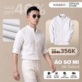 Áo Sơ Mi Cổ Trụ Dài KURAMAN Dài Tay Chất Liệu Oxford Cao Cấp From Slimfit Thanh Lịch