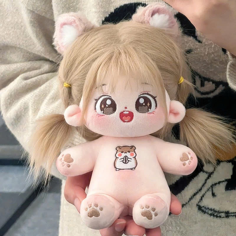 Búp bê bông 20cm, đồ chơi nhồi bông GUAILA TOYS, body búp bê nữ chibi siêu cute, búp bê vải nhồi bông idol kpop.