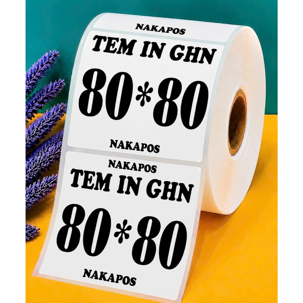 [CUỘN 360 TỜ] Tem nhiệt 80x80 in đơn 80*80 Decal Dán Được in mã mạch 8*8 giấy nhiệt 8x8 nhãn in đơn 80x80mm in nhiệt