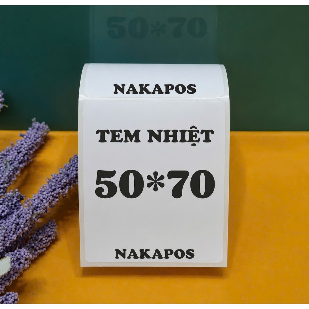 Giấy In Tem 50x70 mm Nhãn Mã Vạch Nhiệt 5x7 cm (Tem Đứng) Giấy In Nhiệt Dán Được 50*70 Giấy Nhiệt Decal Nhiệt