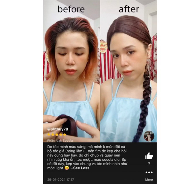 [HÀNG MỚI] TÓC CHE HÓI, CHE TÓC BẠC CHO NGƯỜI TRUNG NIÊN KHÔNG MÁI