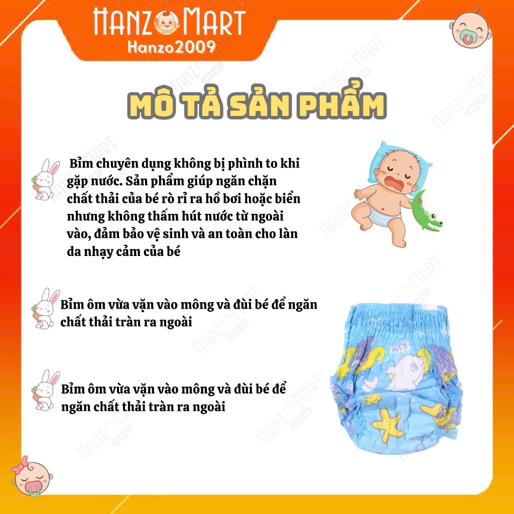 Tã bơi , bỉm bơi cho bé yêu dạng quần chống thấm nước thoải mái cho các bé Size S,M,Lcho bé từ 6-17kg