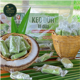 [25.06] Kẹo Dừa Mềm Lá Dứa Quê Dừa (Túi 500g) - Đặc Sản Bến Tre, Dẻo Mềm, Thơm Dừa Lá Dứa