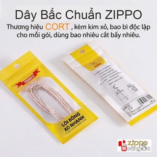 Bấc Cort Zippo 1 mét có kim xỏ  - siêu nhạy lửa