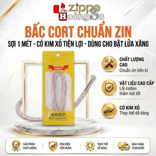 Bấc Cort Zippo 1 mét có kim xỏ  - siêu nhạy lửa