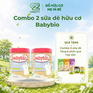 Combo 2 lon sữa dê hữu cơ Babybio cho bé 0-36m