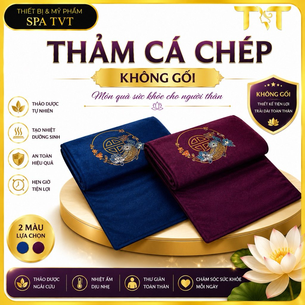 THẢM NGẢI CỨU HOA MAI TVT, THẢM NGẢI CỨU CÁ CHÉP KHÔNG GỐI, THẢM DƯỠNG SINH TOÀN THÂN