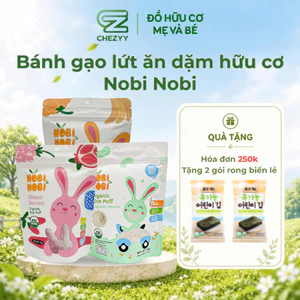 Bánh Gạo Ăn Dặm Hữu Cơ Nobi Nobi 15g Cho Bé Từ 8 Tháng Dùng Làm Bữa Phụ Ăn Vặt