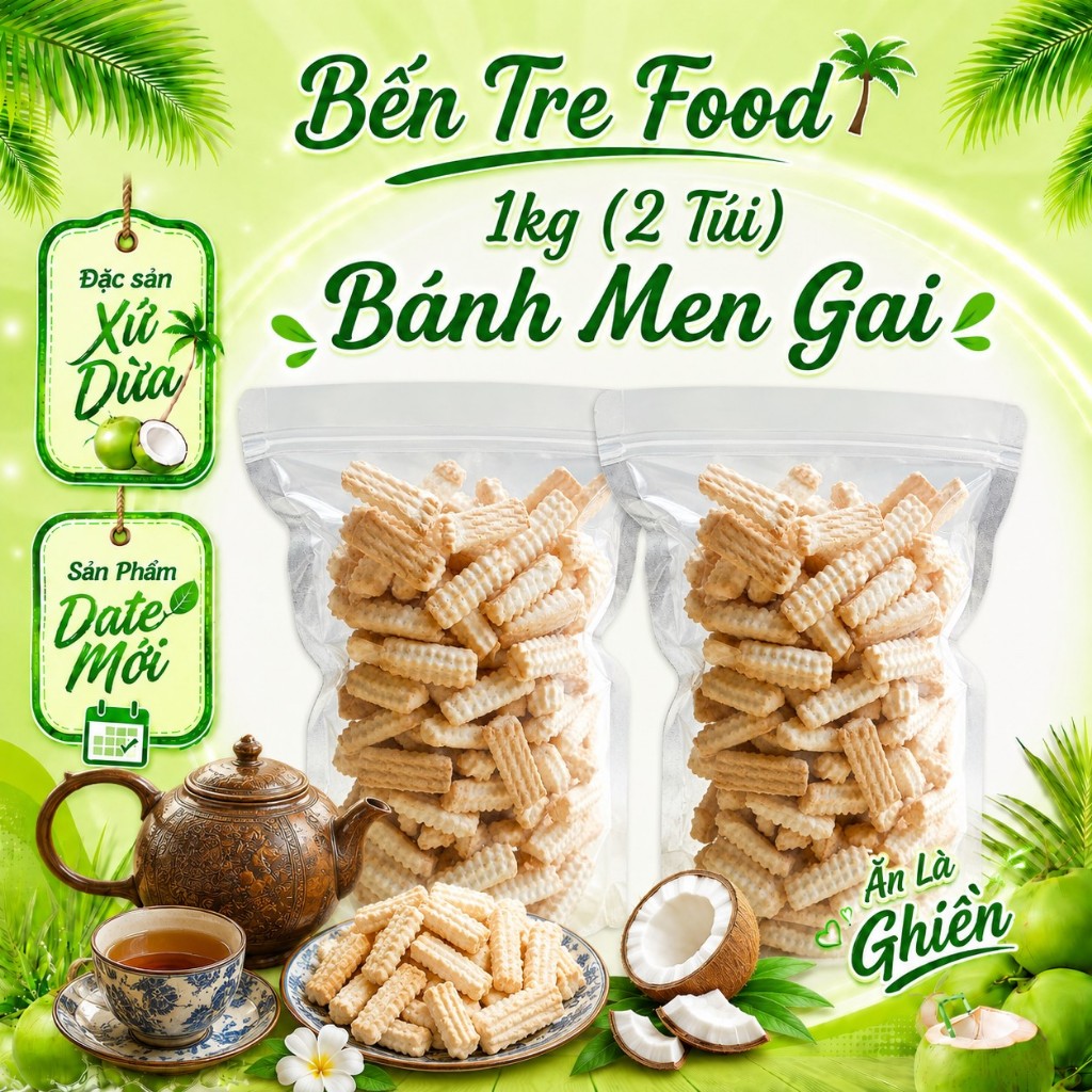 Bánh Men Gai Sữa Cốt Dừa-  Món Bánh Tuổi thơ