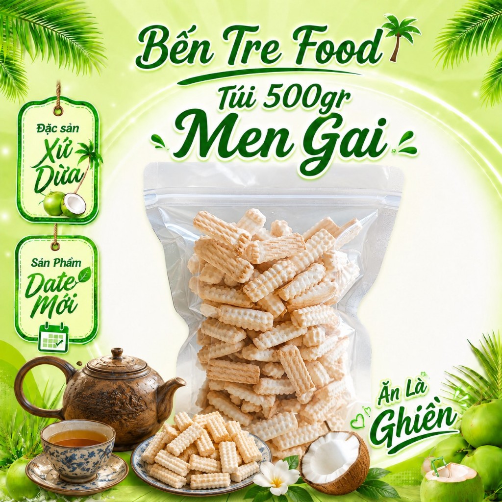 Bánh Men Gai Sữa Cốt Dừa-  Món Bánh Tuổi thơ