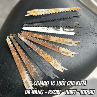 Combo 10 lưỡi cưa kiếm đa năng Ryobi - Hart - Ridgid - Chưa qua sử dụng - Có han rỉ không ảnh hưởng chất lượng