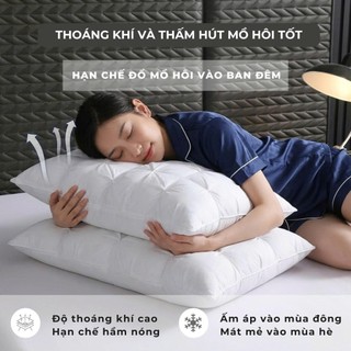 Ruột gối bông gòn Mama M2T BEDDING Kích Thước 50x70cm Thiết Kế Êm Ái Nâng Đỡ Cổ Vai Gáy
