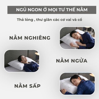 Ruột gối bông gòn Mama M2T BEDDING Kích Thước 50x70cm Thiết Kế Êm Ái Nâng Đỡ Cổ Vai Gáy