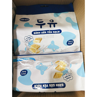 [Đồ ăn vặt] Bánh sữa yến mạch Tiến Bảo thơm lừng vị sữa bò, ngọt dịu, giòn tan trong miệng