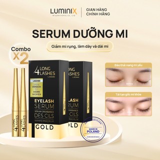 Combo 2 Serum Dưỡng Mi LONG4LASHES Gold (4ml x 2) - Tinh Chất Kích Thích Mọc Dài Và Dày Mi Chính Hãng Ba Lan