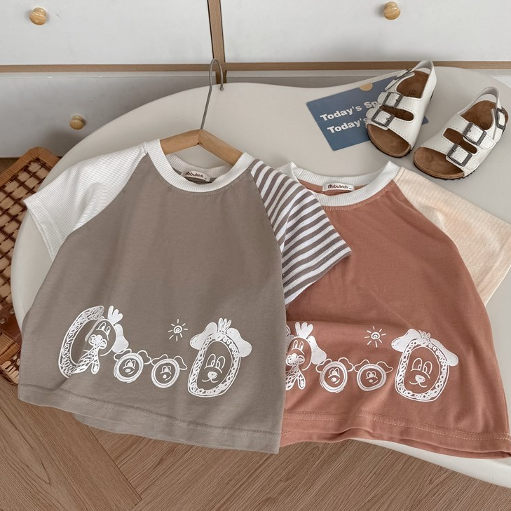 Set bộ cộc tay bé trai Miniumbaby dáng tay dơi hoạ tiết ngộ nghĩnh, chất vải cotton mềm mát SB2730