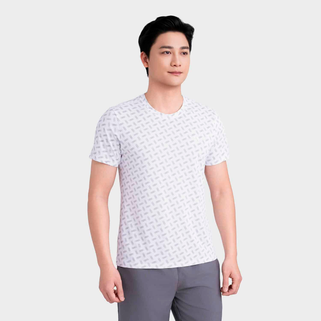 Áo thun nam cổ tròn INSIDEMEN vải polyester co giãn 4 chiều dày dặn form regular fit nam tính trẻ trung ITS011MAH0