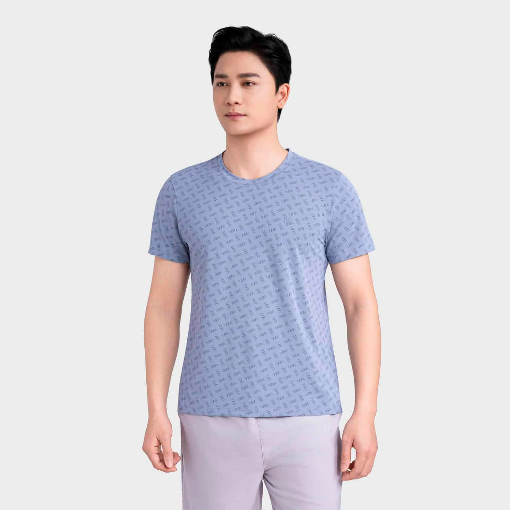 Áo thun nam cổ tròn INSIDEMEN vải polyester co giãn 4 chiều dày dặn form regular fit nam tính trẻ trung ITS011MAH0