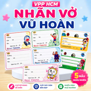 Nhãn Vở VH Có Decal Tự Dính, Nhãn vở VH-VN0002,3