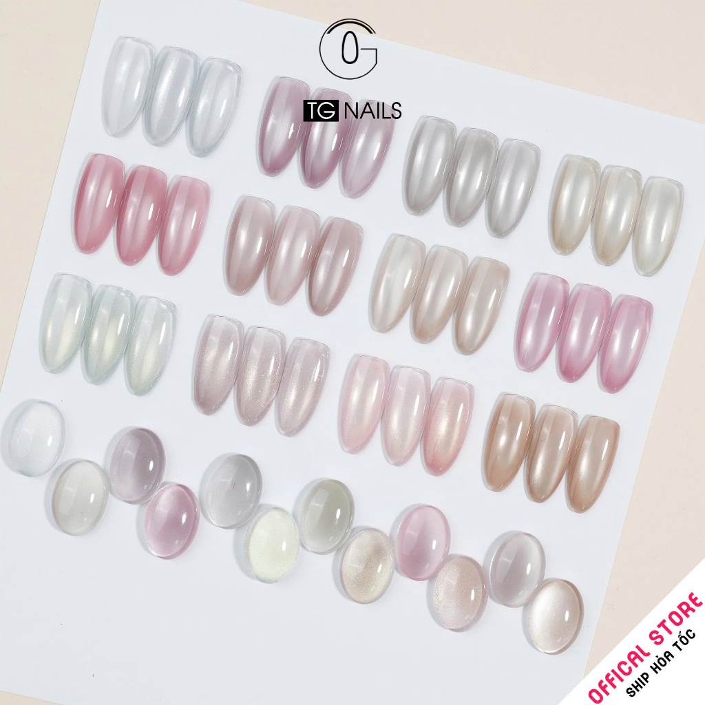 Set sơn gel 12 màu mắt mèo Thủy Tinh siêu sáng TG