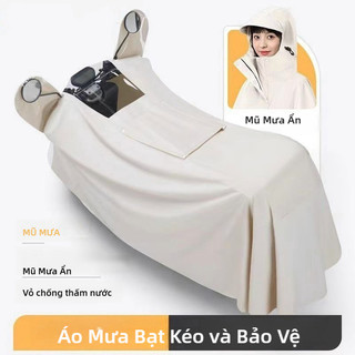 Bạt phủ xe máy SEAMETAL Áo Mưa Xe Máy Có Kính Trùm Đèn Trùm Gương Chống Mưa Vải Dày Chống Thấm Nhanh Khô 88414