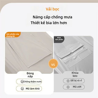 Bạt phủ xe máy SEAMETAL Áo Mưa Xe Máy Có Kính Trùm Đèn Trùm Gương Chống Mưa Vải Dày Chống Thấm Nhanh Khô 88414
